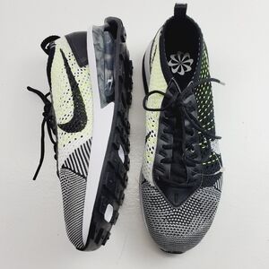 Nike Womens Air Max Flyknit‎ Racer Black White Volt Shoes Black Size 7.5